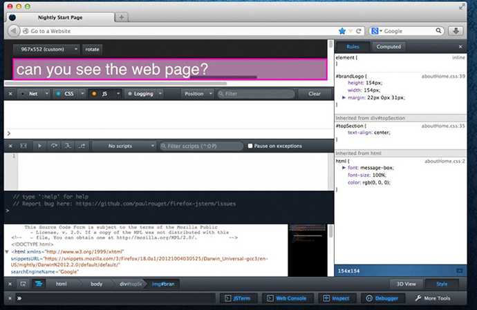 Firefox Developer Tools Donut